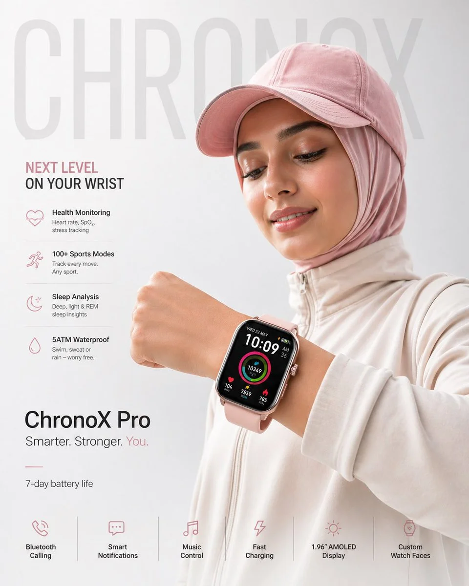 Elegance in Simplicity: ChronoX Pro Smartwatch