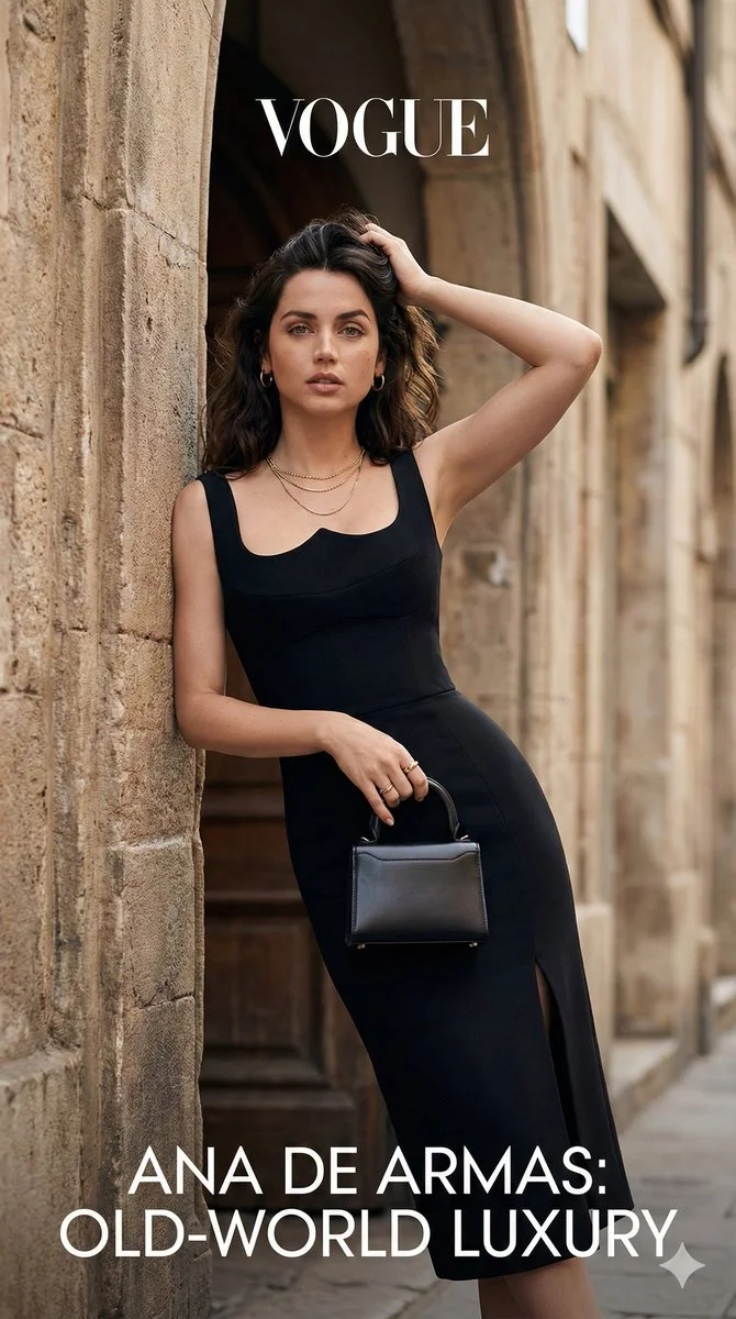 Elegance Redefined: Ana de Armas in Black Couture