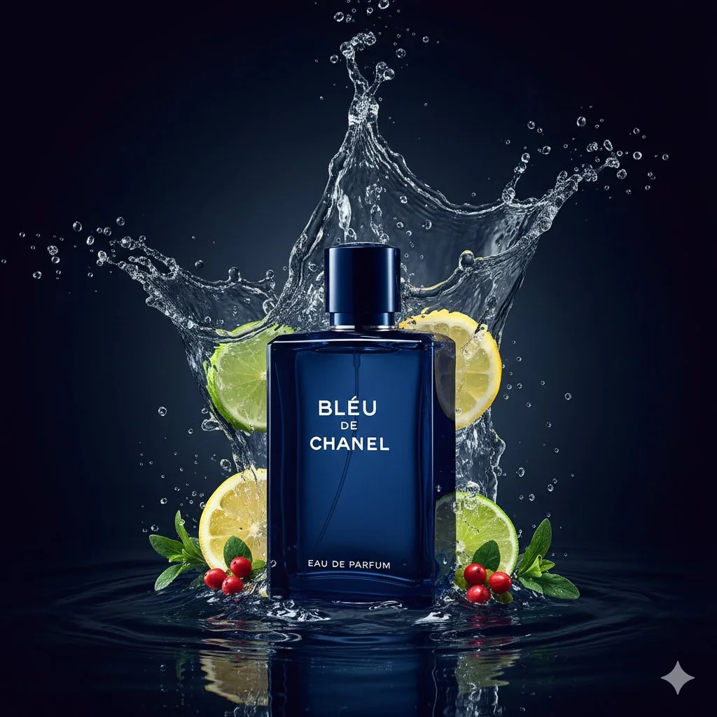 Elegant Fusion: Nature-Inspired Perfume Showcase