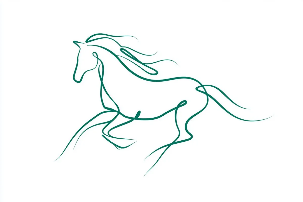 Elegant single line captures a soaring bird in minimal vector art