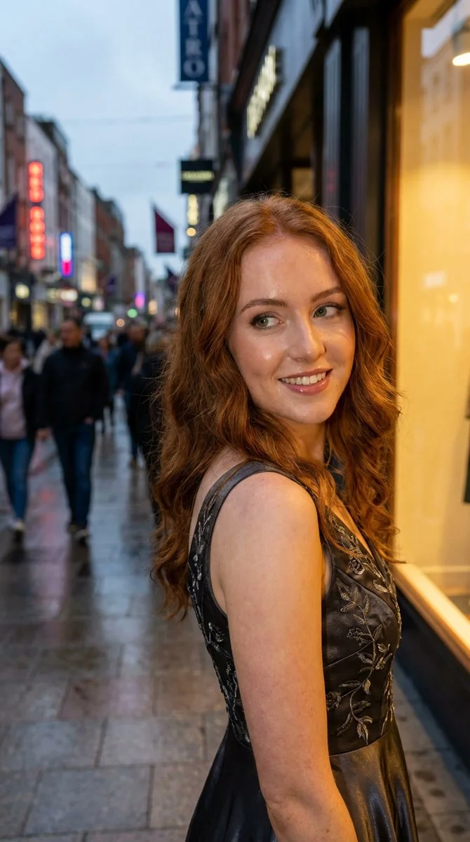 Elegant Urban Glow: Portrait of a Fashion Icon