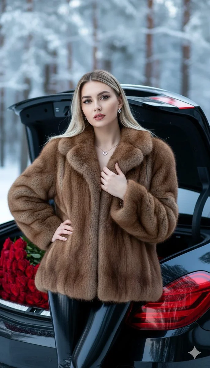 Elegant Winter Glamour in a Snowy Wonderland