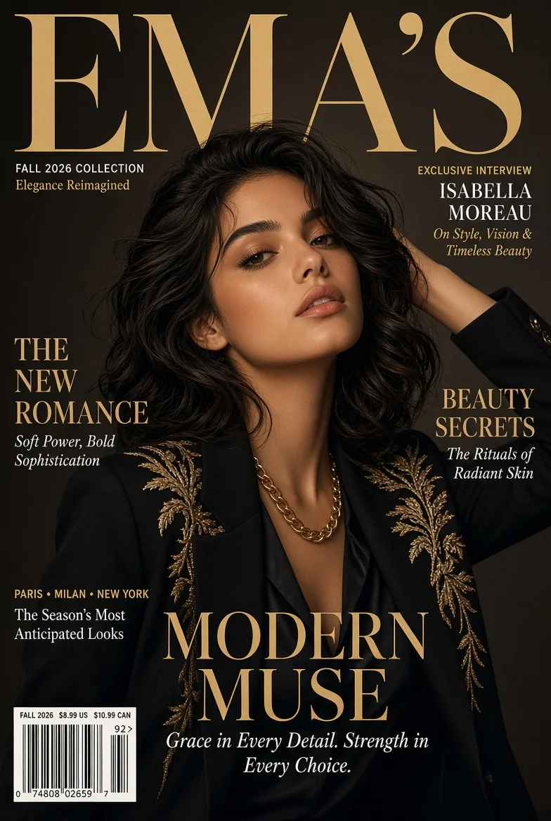 EMA'S Magazine Unveils Modern Muse With Gold-Embroidered Style