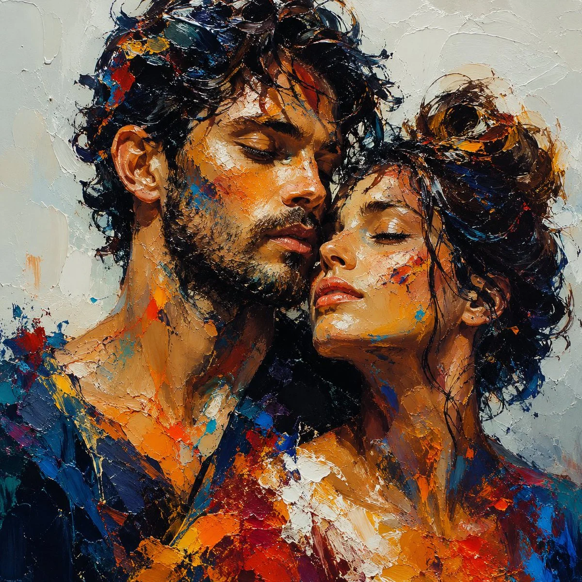 Embers of Emotion: A Modern Expressionist Portrait