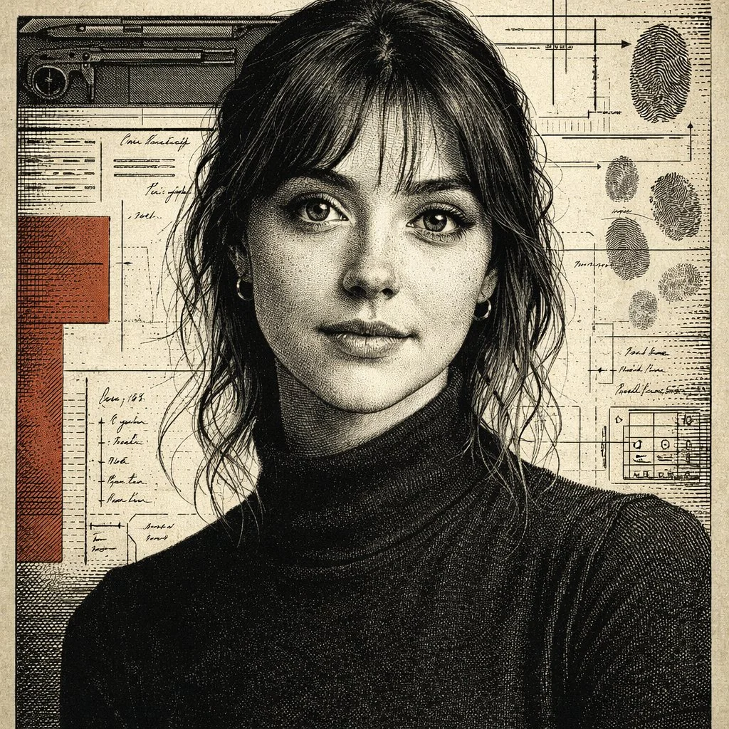 Emotive Noir Detective Dossier Featuring Stark Shadows and Precision