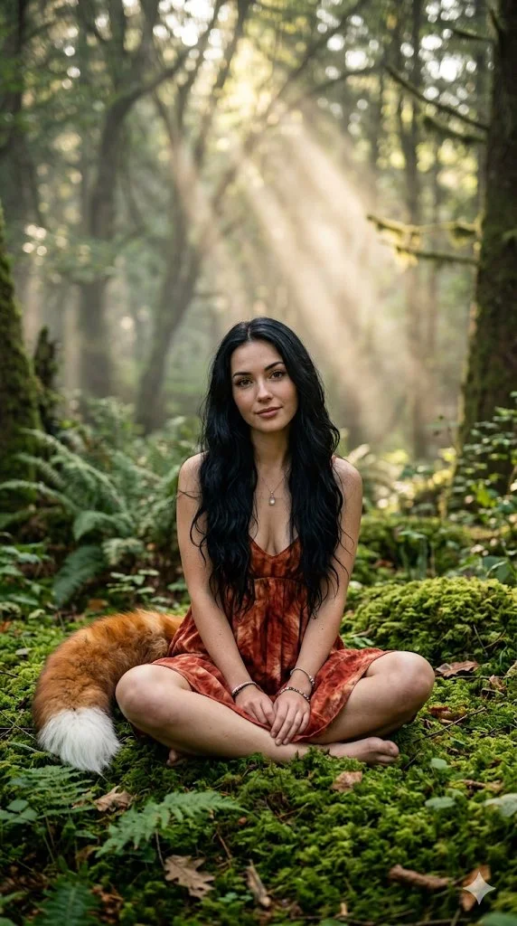 Enchanting Elegance in a Misty Forest