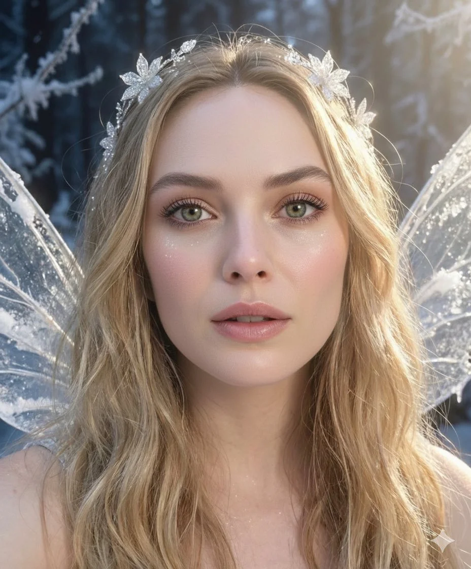 Enchanting Fairy Selfie in a Winter Wonderland