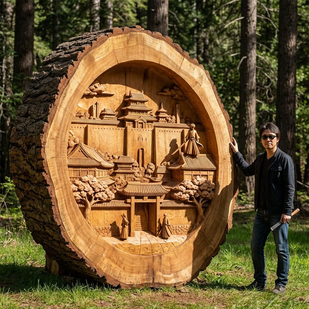 Epic Literary Wood Sculptures: A Creative Journey