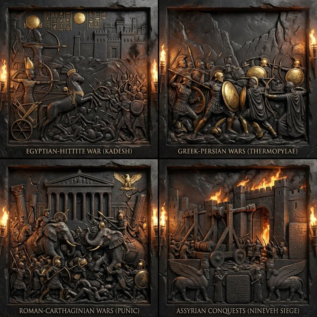 Eternal Struggles: Civilizations Collide in Stone