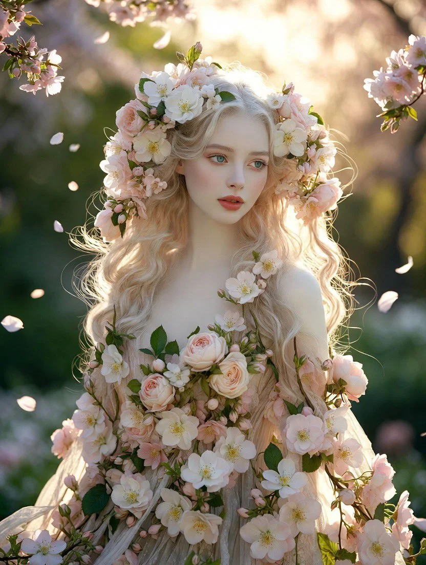 Ethereal Beauty in a Blooming Spring Garden