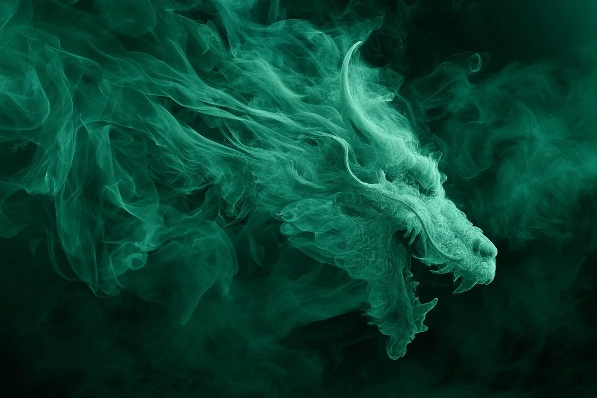 Ethereal Dance of Smoke and Shadow in Monochrome