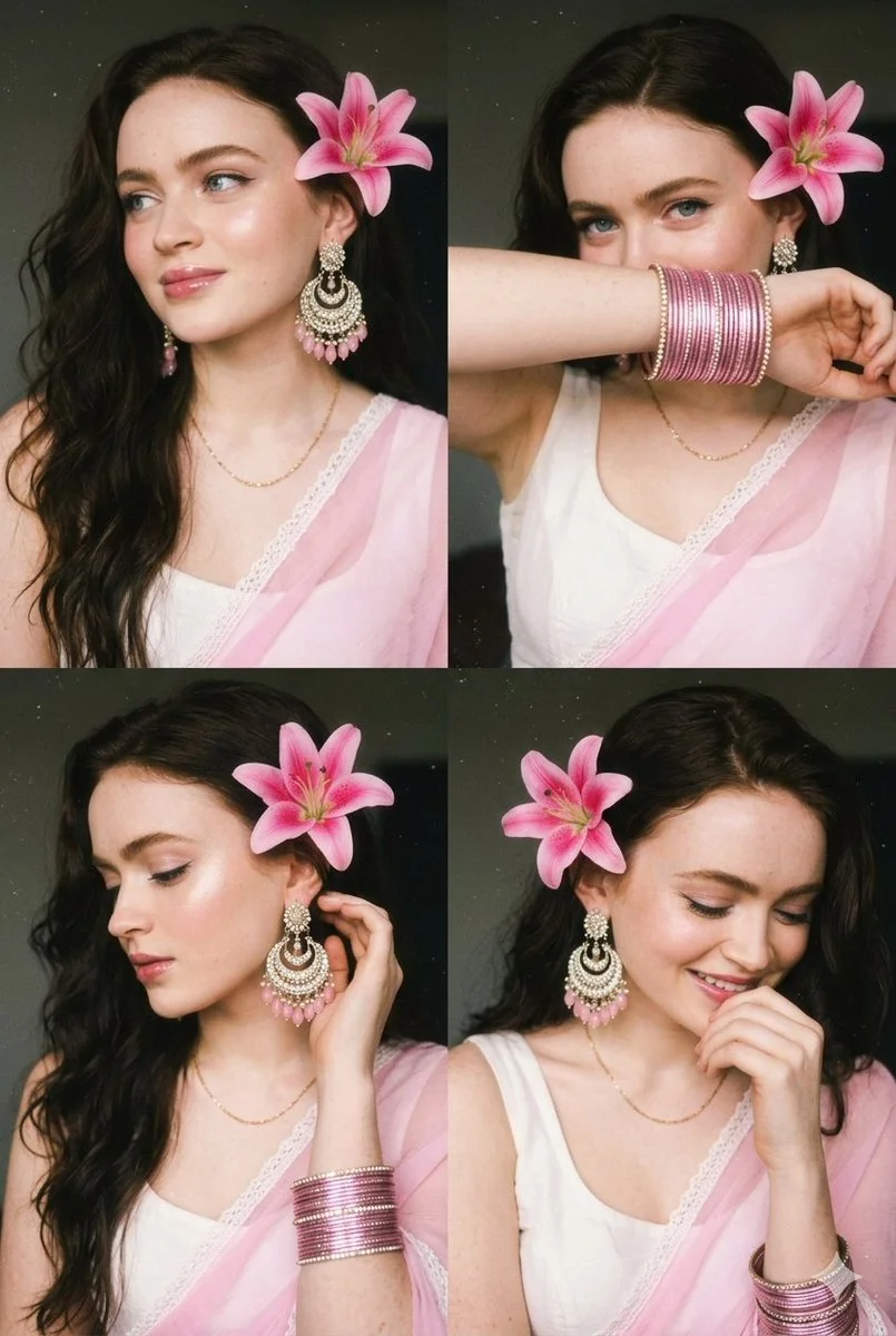 Ethereal Elegance: A Desi Dream in Four Frames