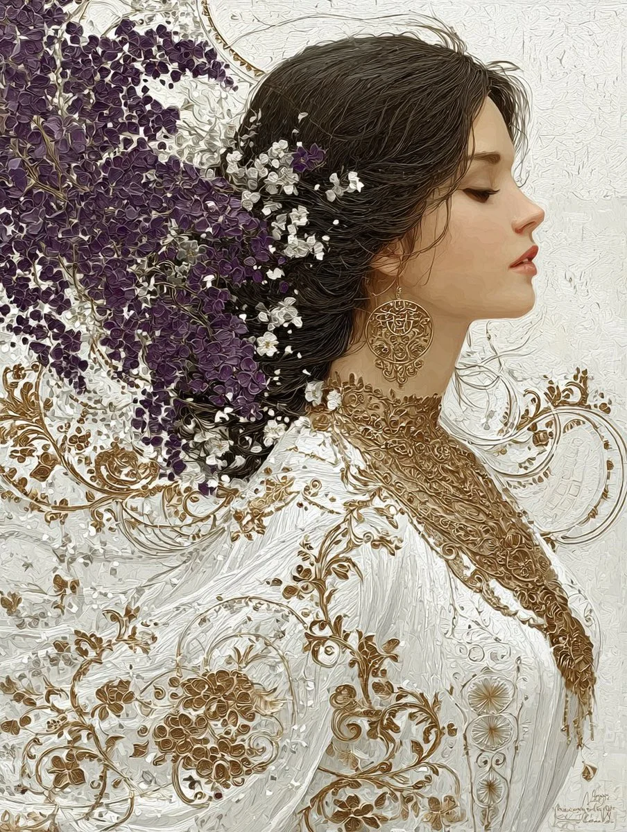 Ethereal Elegance: A Floral Fantasy Portrait