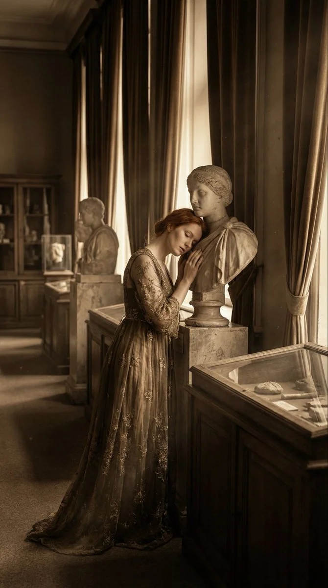 Ethereal Encounters: A Dance of Fabric and Stone