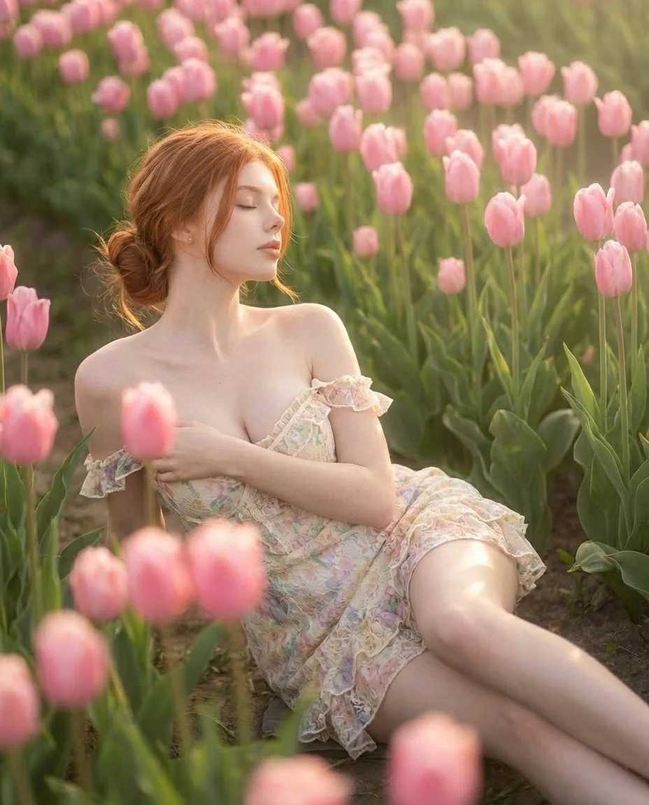 Ethereal Glow in a Tulip Wonderland