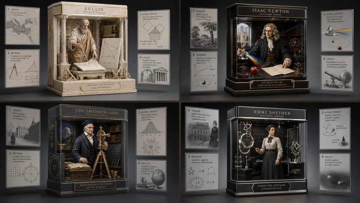Euler's formula diorama captures mathematical beauty in a luxury box