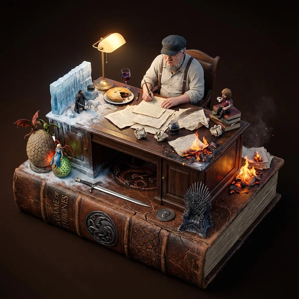 Exploring the Author's Mindscape: A Macro Fantasy Diorama