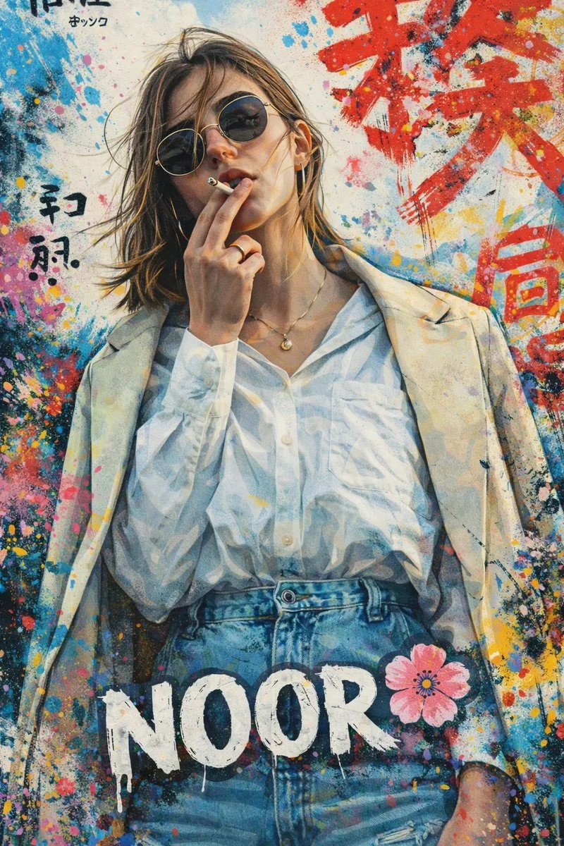 Expressive Street Art Capturing Youth and Bold Attitude