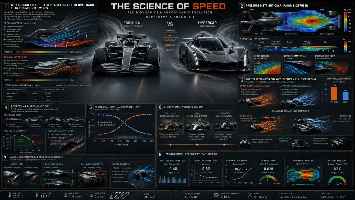 F1 underfloor aerodynamics guide reveals ground effect downforce secrets