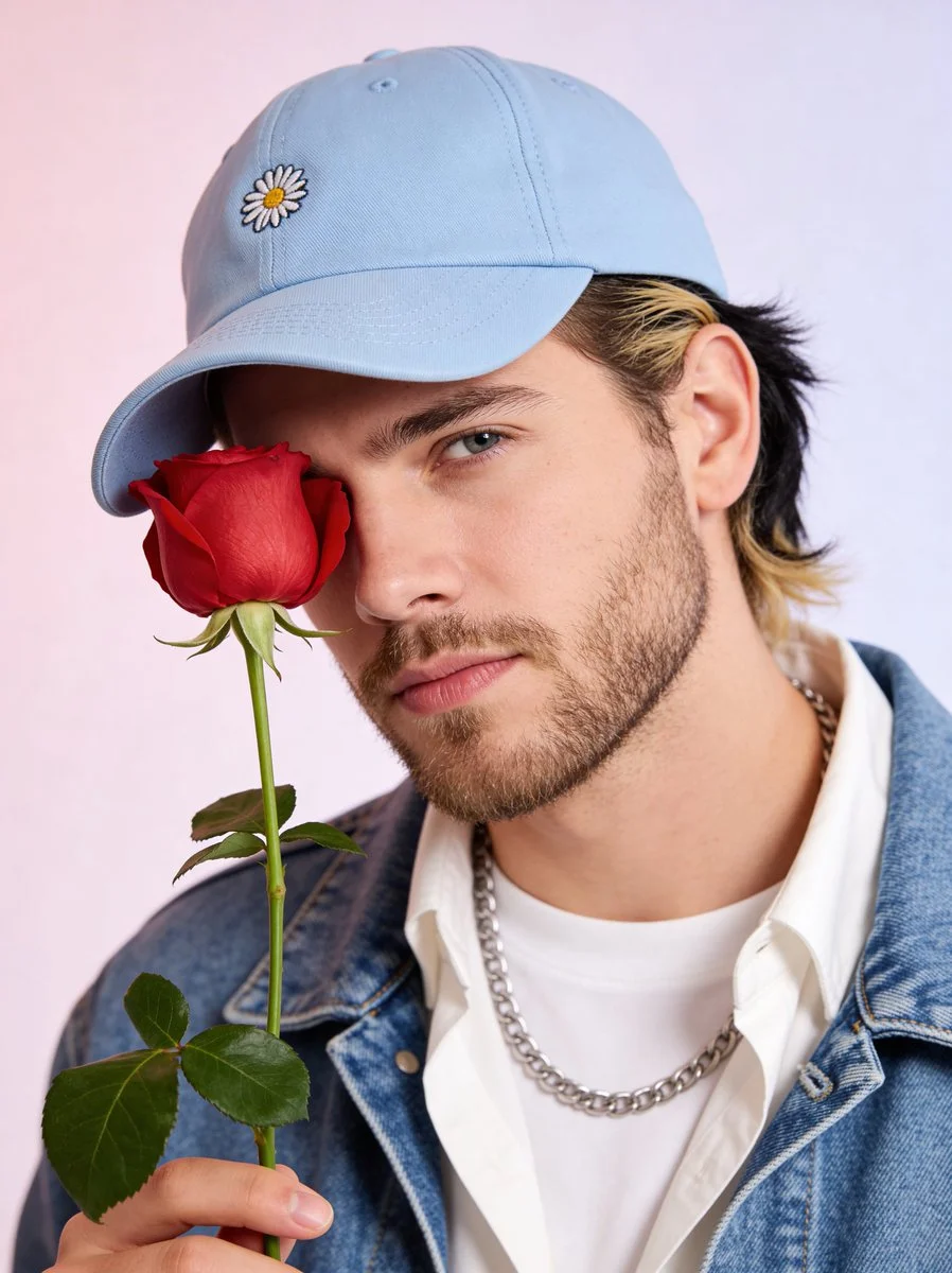 Fashion-Forward Portrait in Soft Pastels