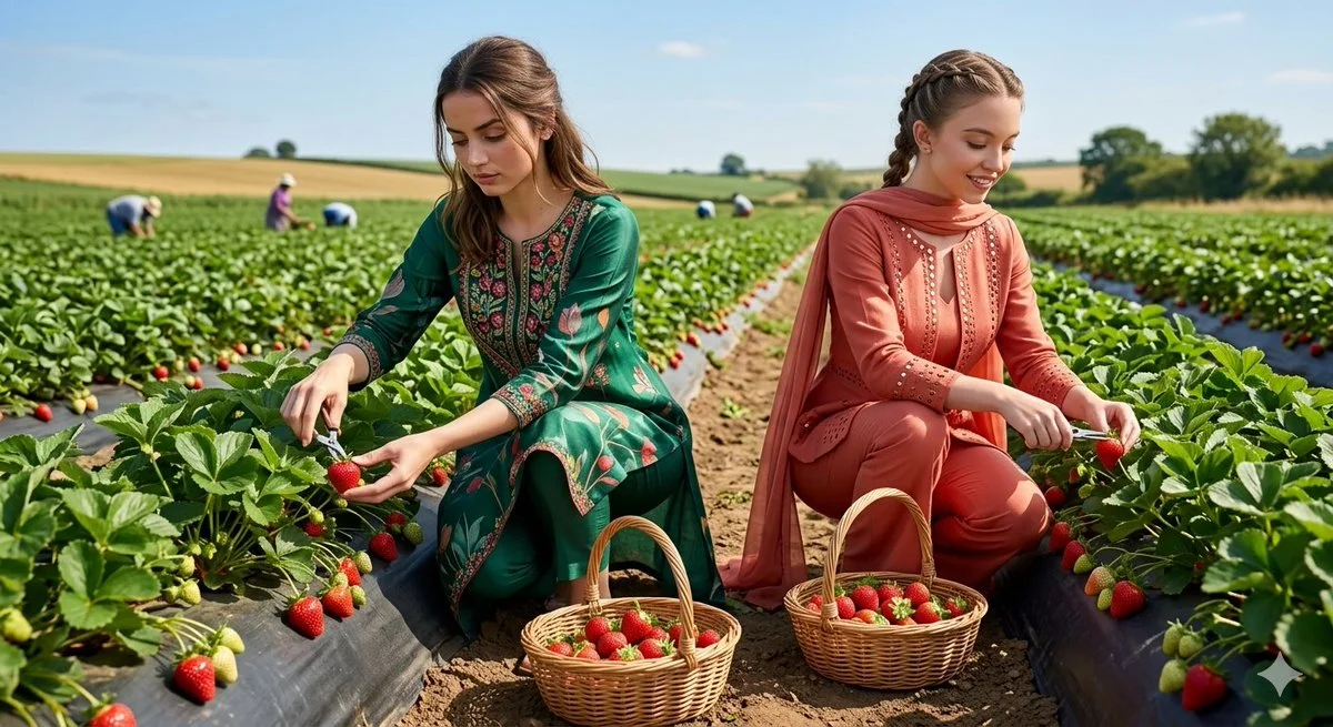 Fashion Fusion in a Strawberry Paradise