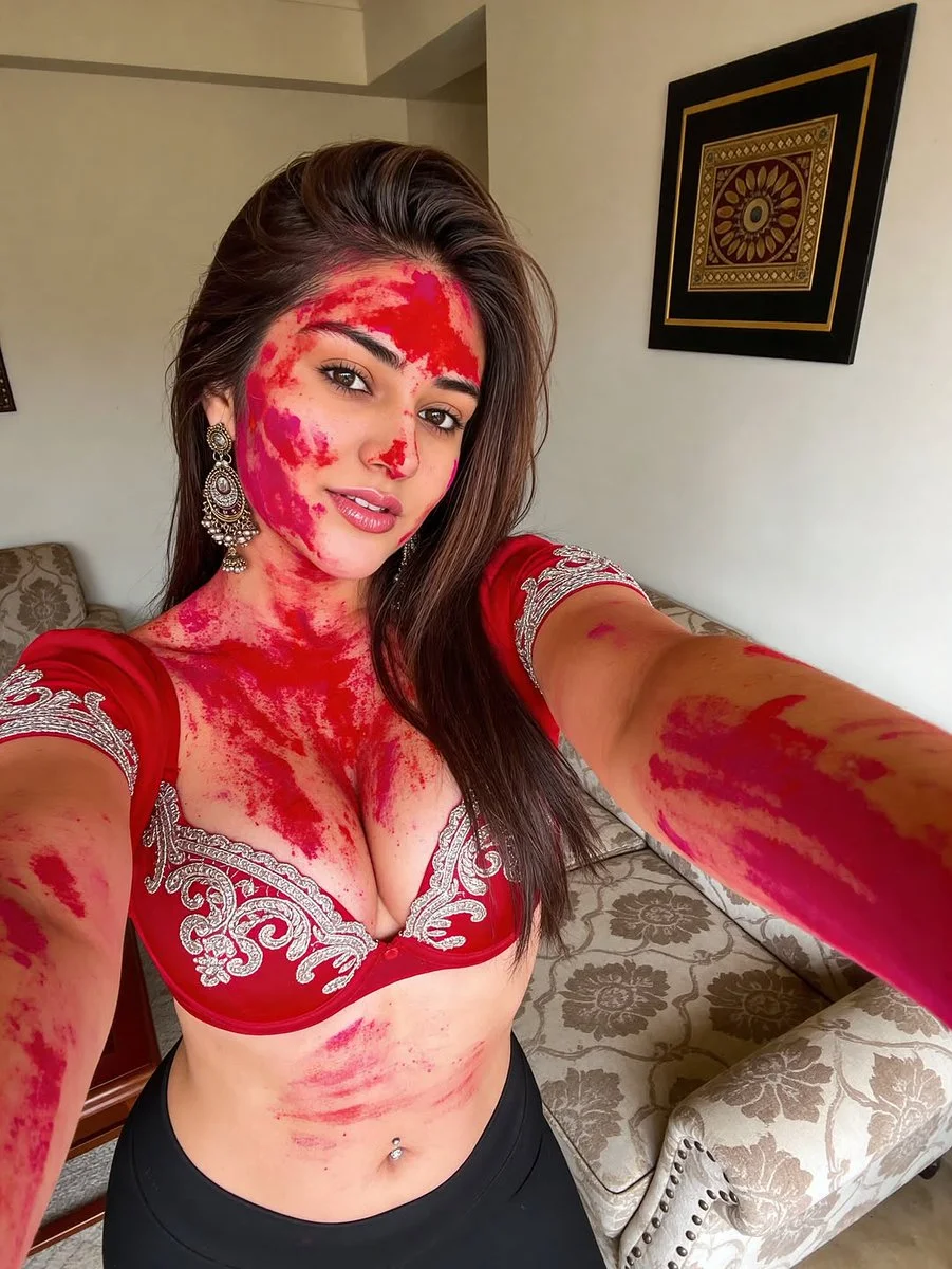 Festival of Color: A Playful Holi Selfie