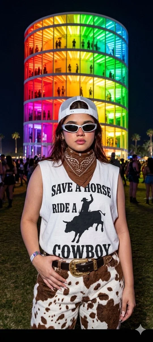 Festival Queen Under Neon Skies