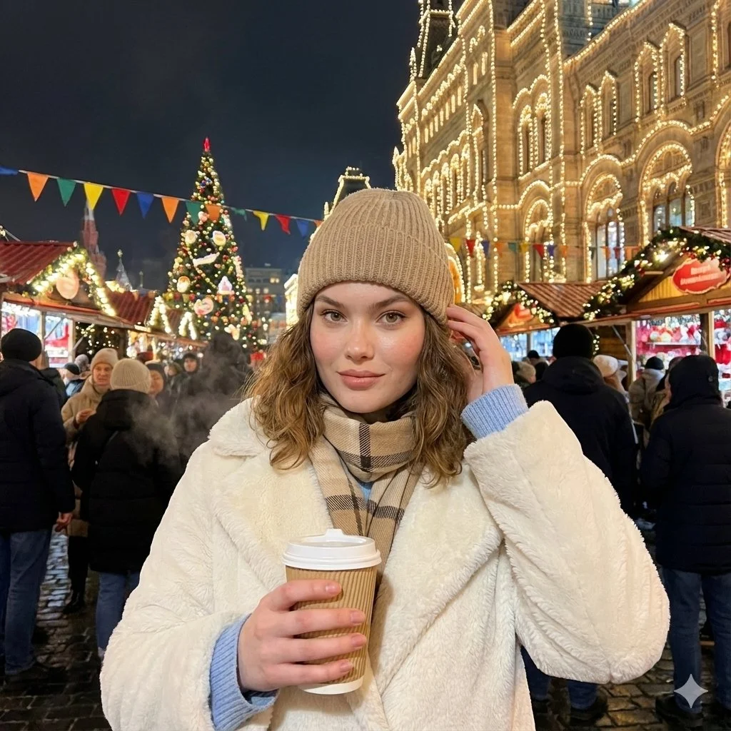 Festive Elegance in a Christmas Market