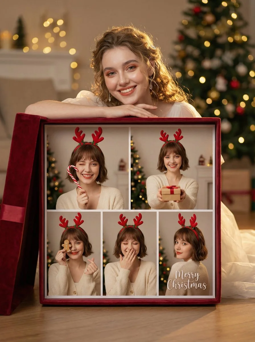 Festive Selfie Magic: A Christmas Collage Adventure