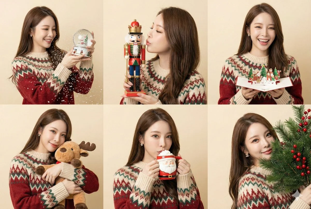 Festive Whimsy: A Fair-Isle Christmas Collage