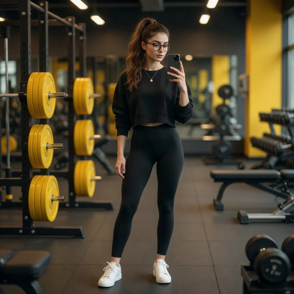 Fitness Elegance: A Moment in the Gym