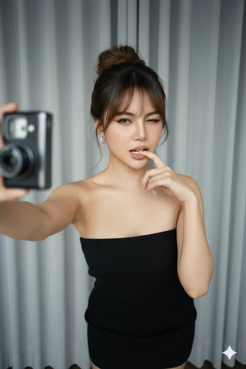 Flirty Selfie Vibes: Summer or Winter?