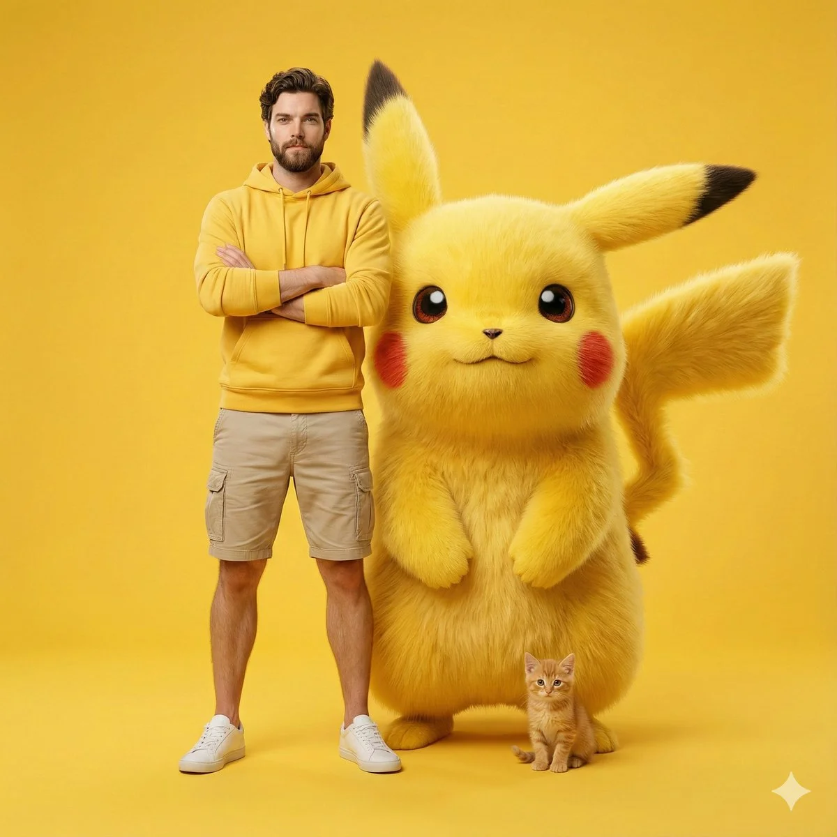 Fluffy Dreams: A Pikachu and a Stylish Encounter