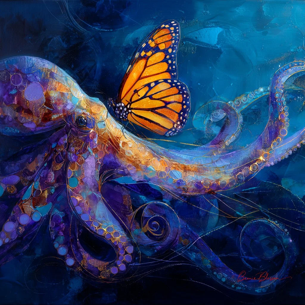 Fluid Metamorphosis: Ocean Meets Sky