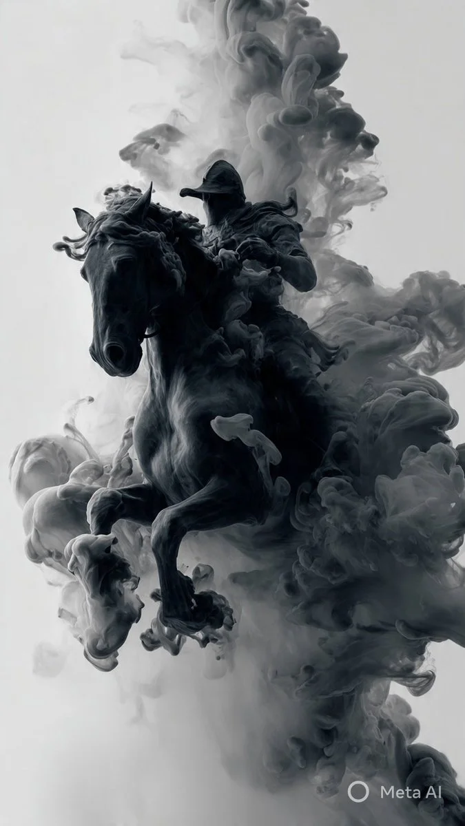 Fluid Shadows: The Poetic Dance of Ink and Armor