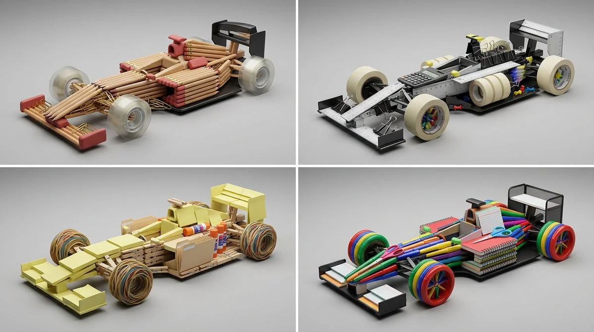 Formula 1 Meets Office Supplies