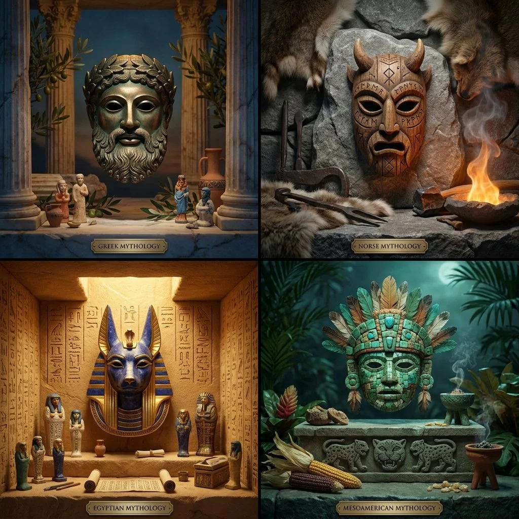 Four Worlds of Myth: Ceremonial Mask Sculptures