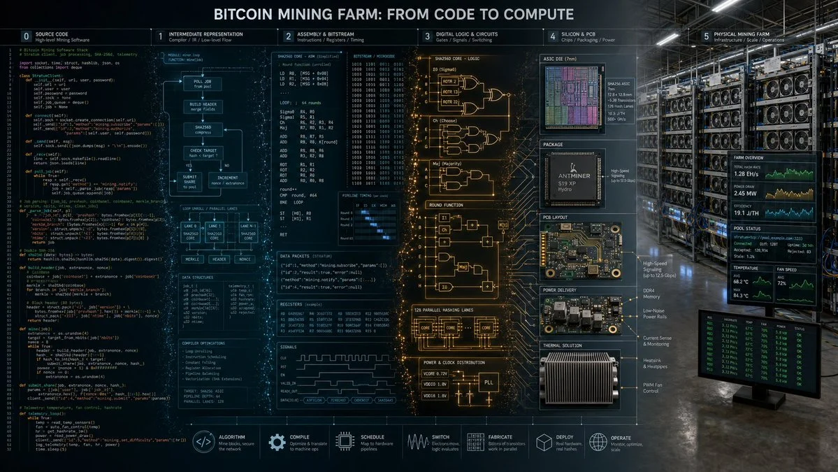 From Code to Silicon: The Bitcoin Mining Stack