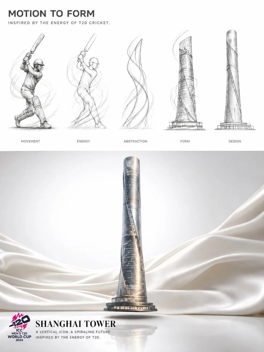From Cricket Motion to Iconic Skyscraper