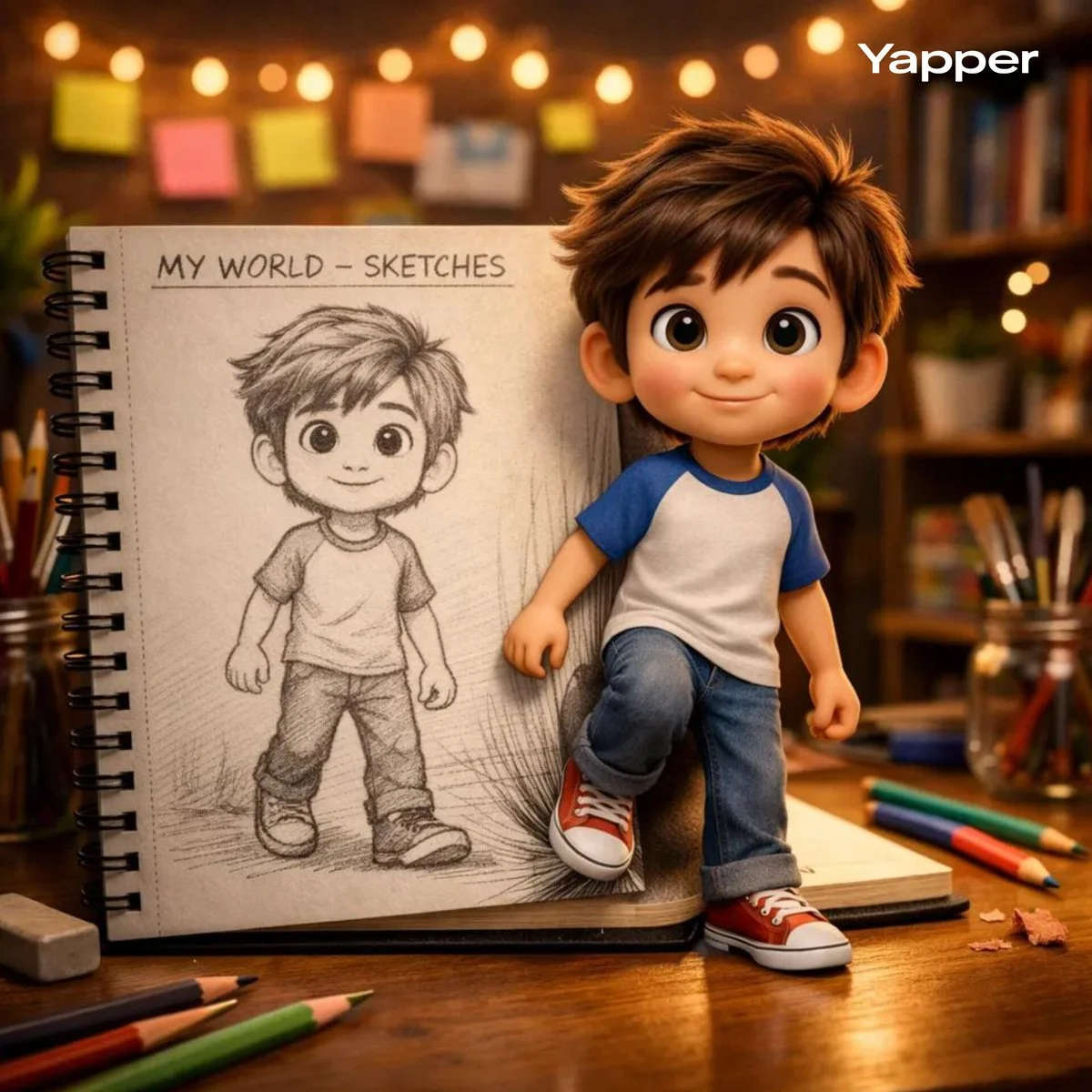 From Sketch to Reality: A Boy's Artistic Adventure