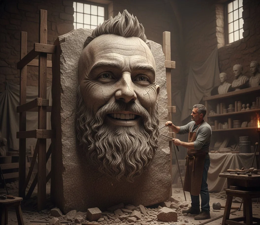 From Stone to Self: The Art of AI Reinvention