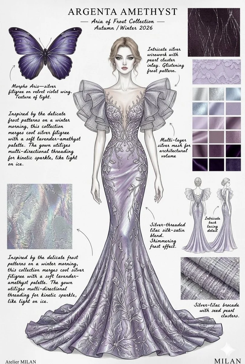 Frosted Elegance: High Fashion Couture Inspired by Butterflies