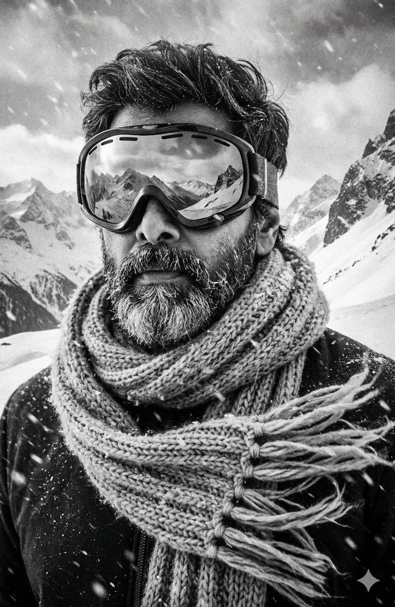 Frozen Reflections: A Cinematic Winter Portrait