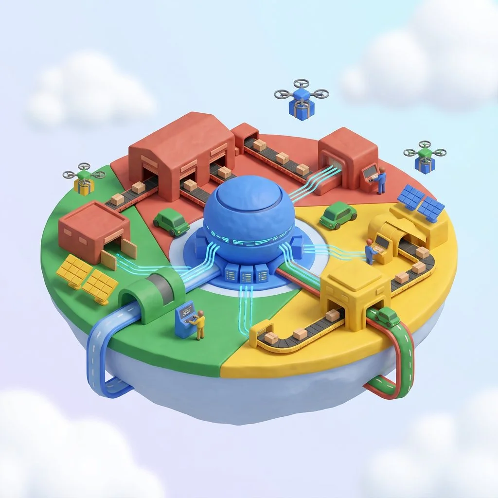 Futuristic 3D Logistics Hub: Where Brands Soar