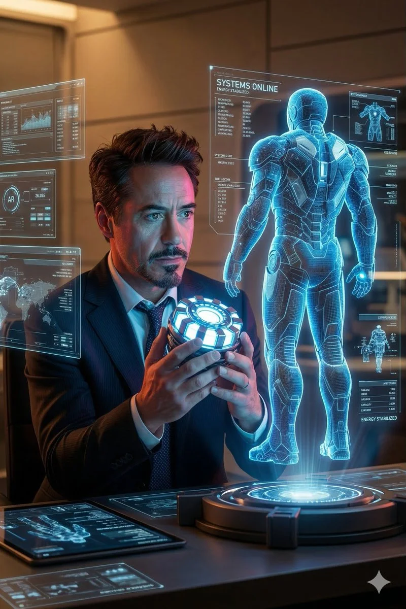 Futuristic Engineer in a High-Tech Lab