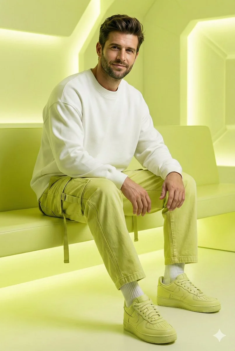 Futuristic Fashion Fusion: Lemon Green Vibes