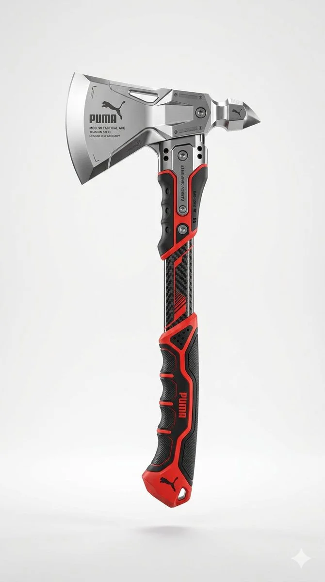 Futuristic Gemini Nano Axe in Premium Brand Style