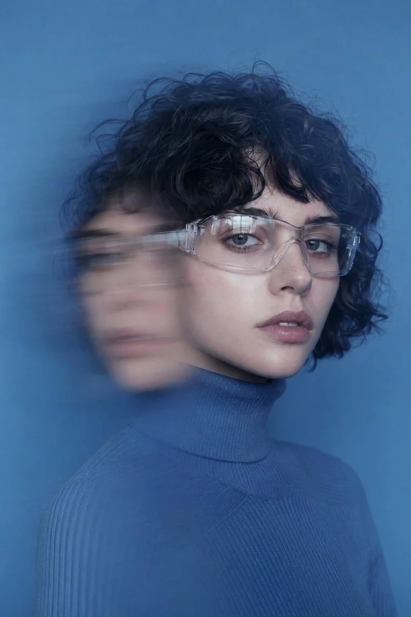 Futuristic Portrait with Double-Exposure Blur