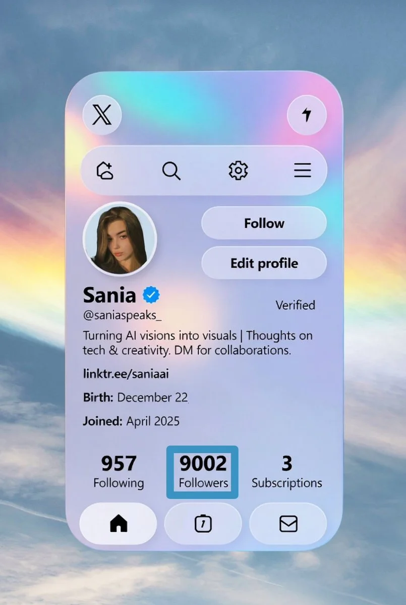 Futuristic Social Media Milestone