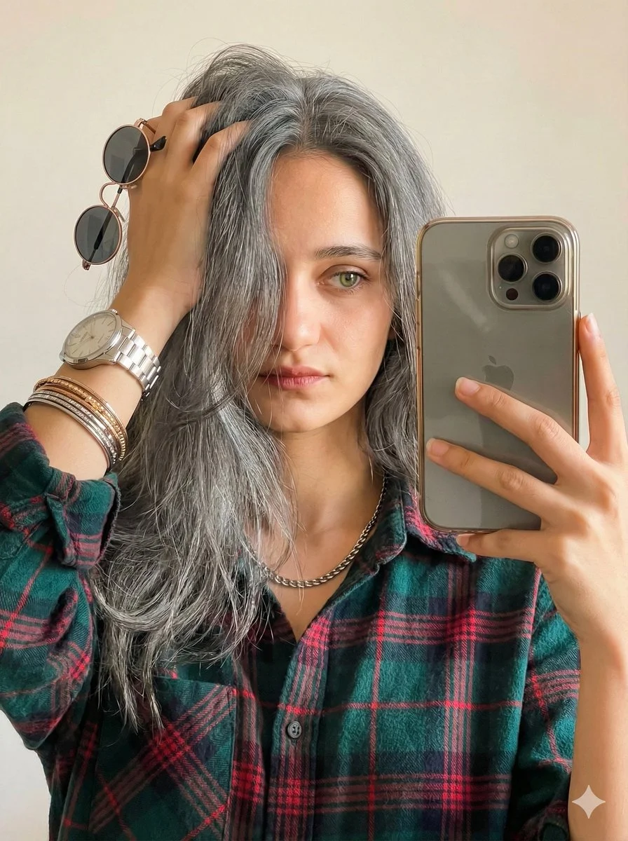 Futuristic Vibes: A Mirror Selfie Masterpiece